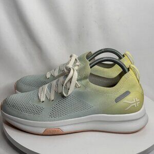 Kuru Women’s Flux Yellow Blue Orthopedic Athletic Comfort Sneakers Size 9 Medium
